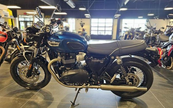 2023 Triumph Bonneville T100 Chrome Edition Cobalt Blue