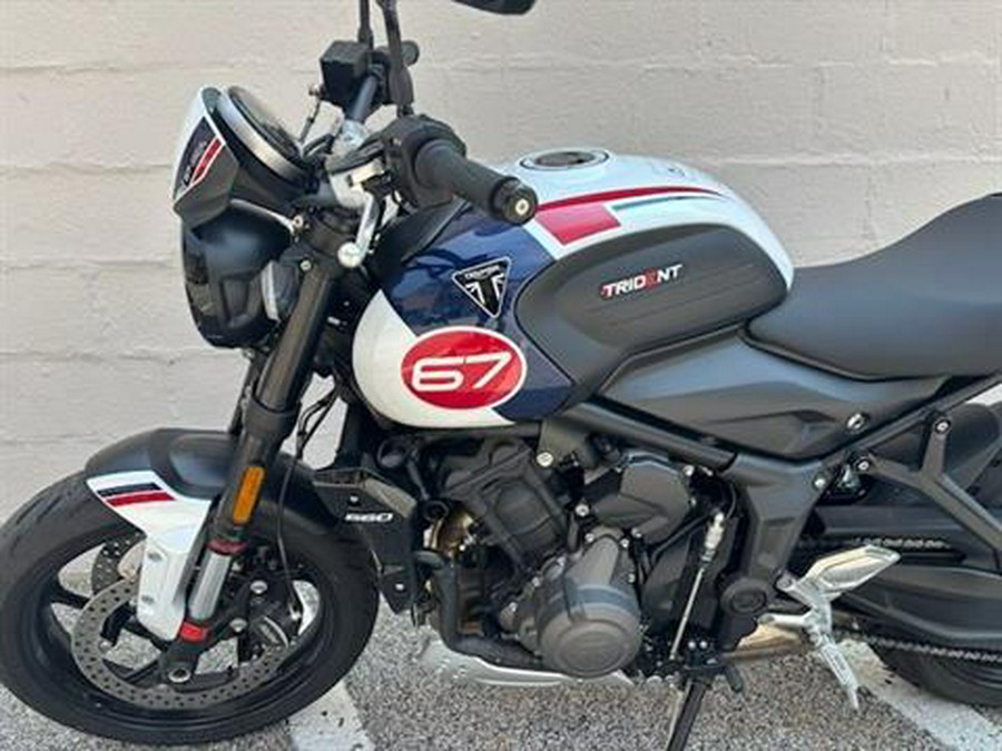 2025 Triumph Trident 660 Triple Tribute Edition