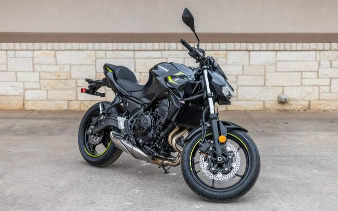 New 2024 KAWASAKI Z650 METALLIC MATTE DARK GRAY AND METALLIC SPARK BLACK