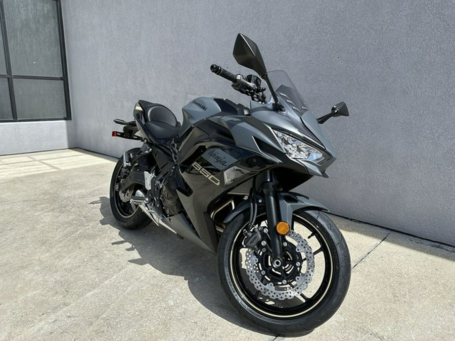 2024 Kawasaki Ninja 650 Metallic Matte Dark GrayMetallic Spark