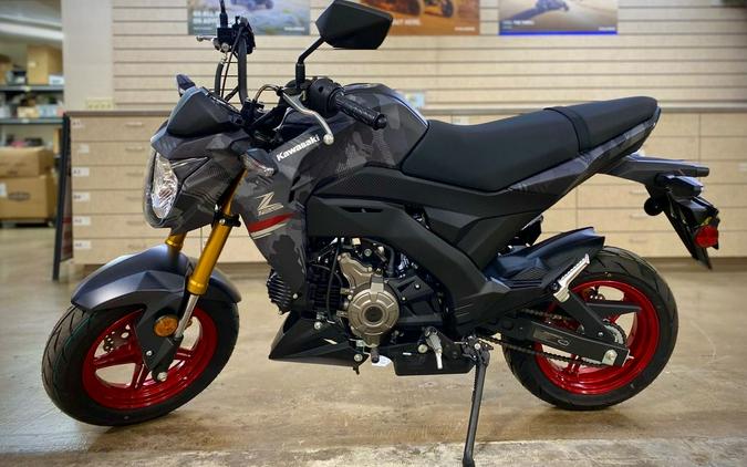 2024 Kawasaki Z125 PRO Cypher Camo Gray Matte/Metallic Matte Carbon Gray