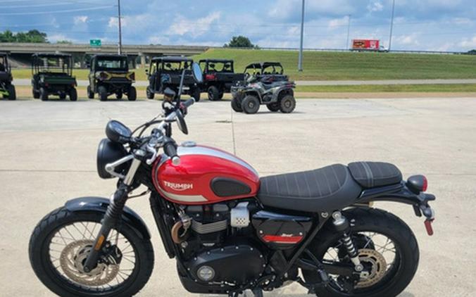 2017 Triumph Street Scrambler Korosi Red Frozen Silver