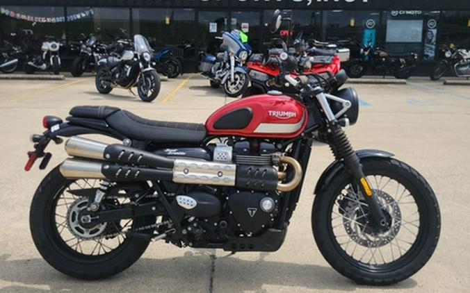 2017 Triumph Street Scrambler Korosi Red Frozen Silver