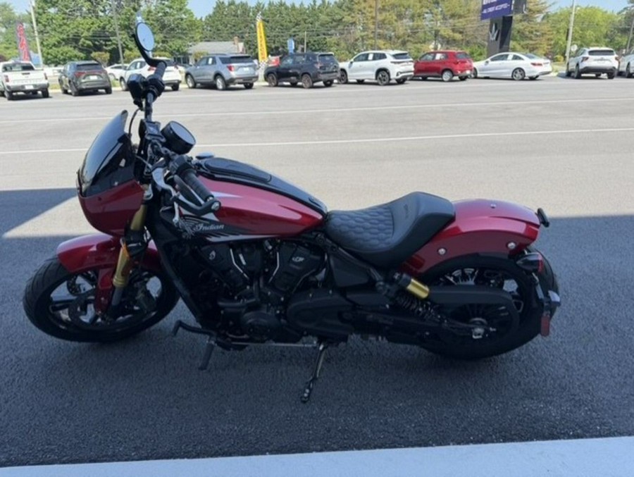 2025 Indian Motorcycle® 101 Scout® Sunset Red Metallic with Graphics