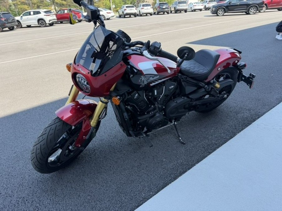 2025 Indian Motorcycle® 101 Scout® Sunset Red Metallic with Graphics