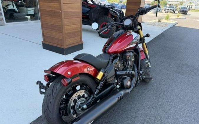 2025 Indian Motorcycle® 101 Scout® Sunset Red Metallic with Graphics