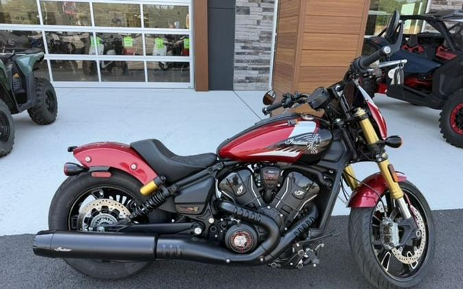 2025 Indian Motorcycle® 101 Scout® Sunset Red Metallic with Graphics