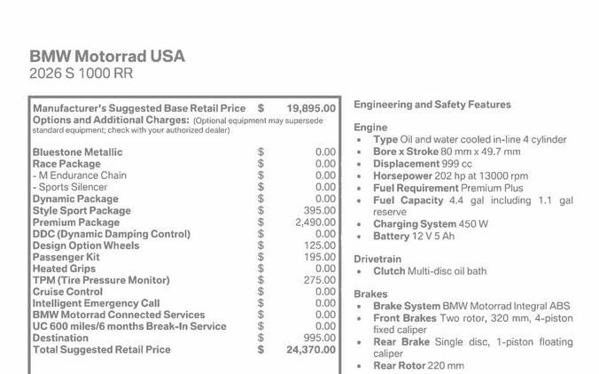 2026 BMW S 1000 RR