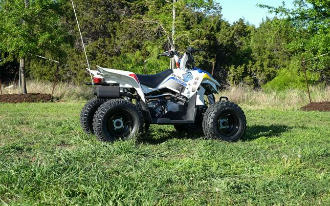 New 2024 POLARIS OUTLAW 110 EFI BRIGHT WHITEBLUE