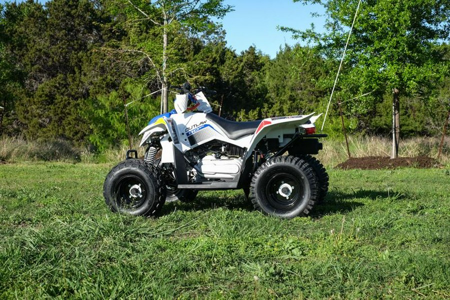 New 2024 POLARIS OUTLAW 110 EFI BRIGHT WHITEBLUE