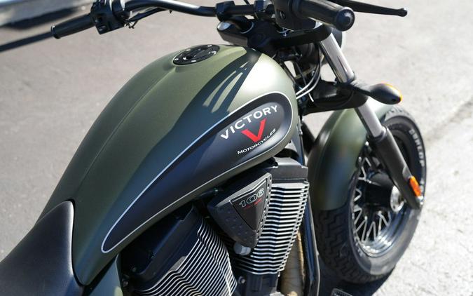 2016 Victory Motorcycles Gunner Suede Green Metallic with Black