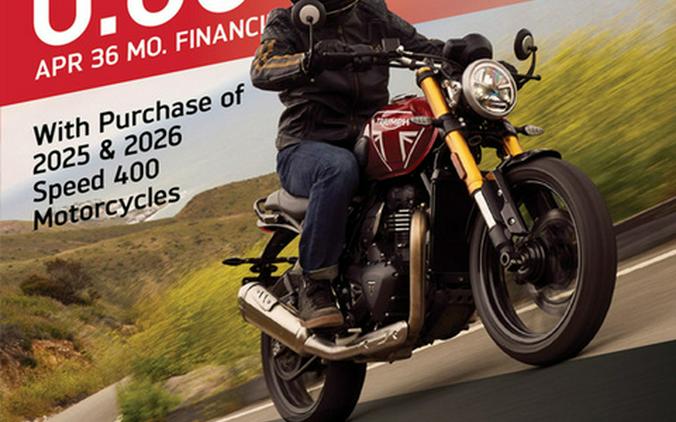 2026 Triumph Speed 400 Pearl Metallic WhitePhantom Black