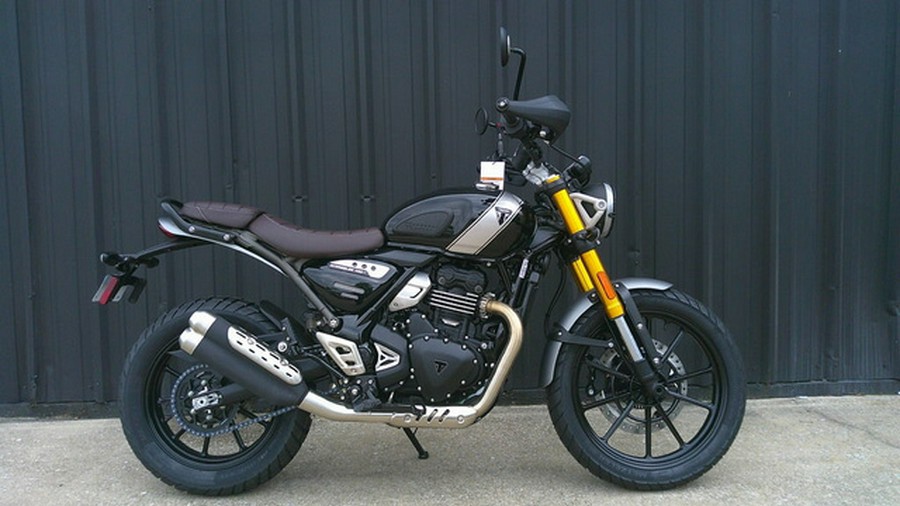 2025 Triumph Scrambler 400 X Phantom Black / Silver Ice
