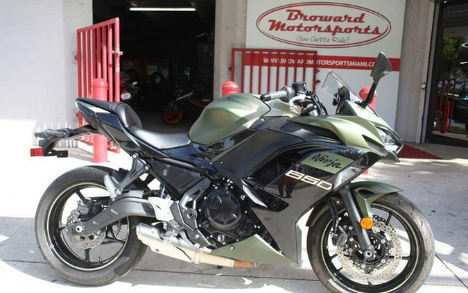 2024 Kawasaki Ninja 650 Metallic Covert Green/Metallic Spark Bl