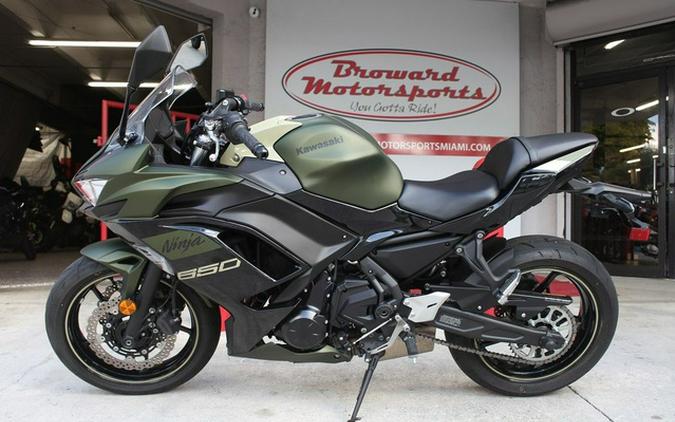 2024 Kawasaki Ninja 650 Metallic Covert Green/Metallic Spark Bl