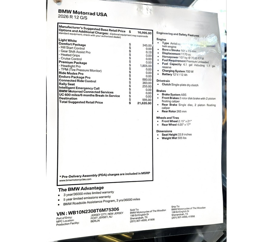 2026 BMW R12 GS
