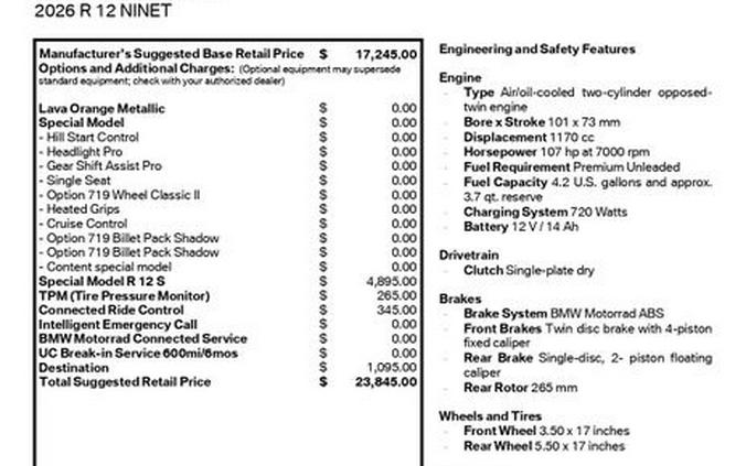 New 2026 BMW R 12 S
