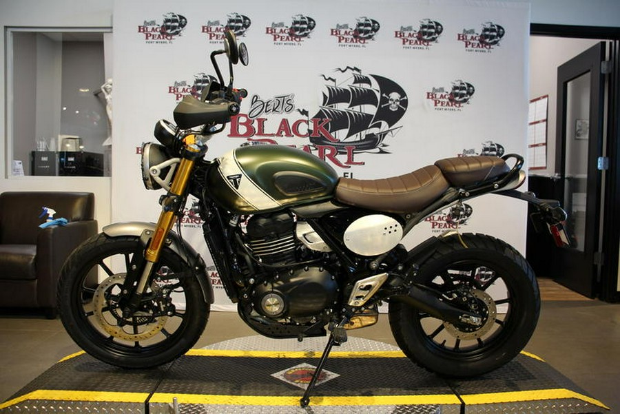 2026 Triumph SCRM400X KHAKI GREEN