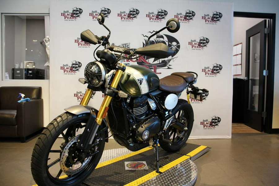 2026 Triumph SCRM400X KHAKI GREEN