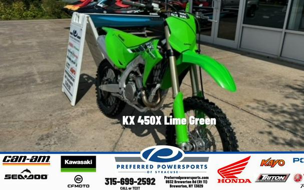 2026 KX 450X Lime Green - Kawasaki