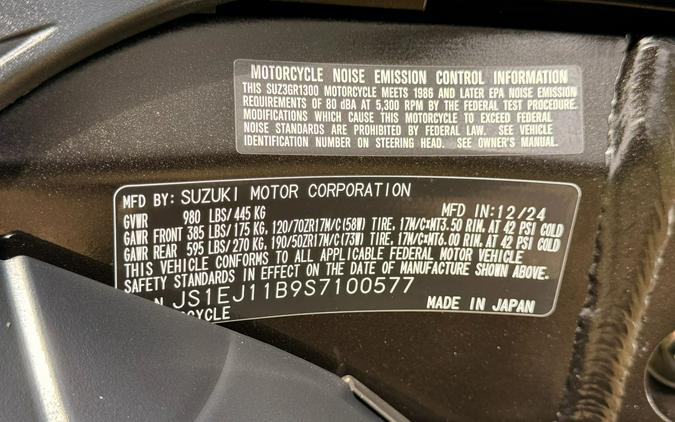 2025 Suzuki Motor of America Inc. Hayabusa