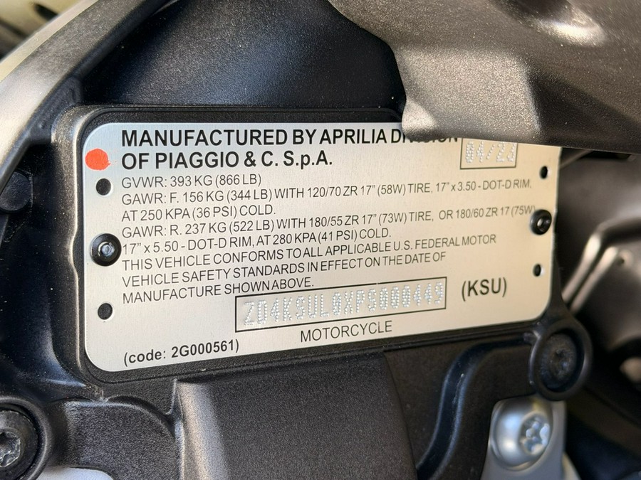 2023 Aprilia Tuono 660