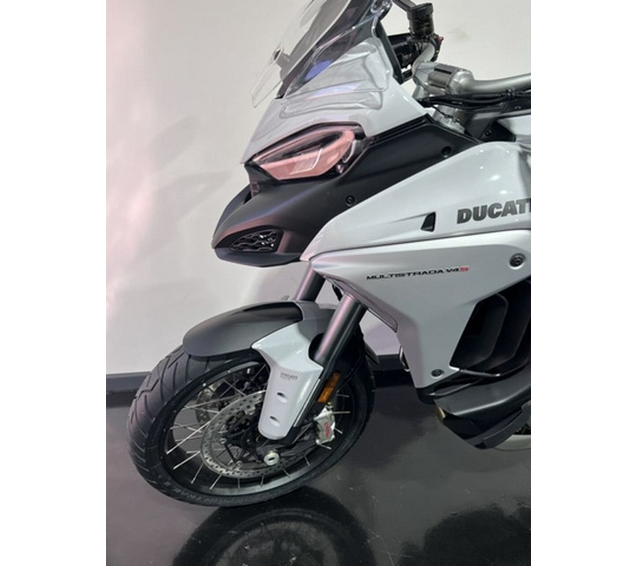 2023 Ducati Multistrada V4S Iceberg White - Spoked Wheels