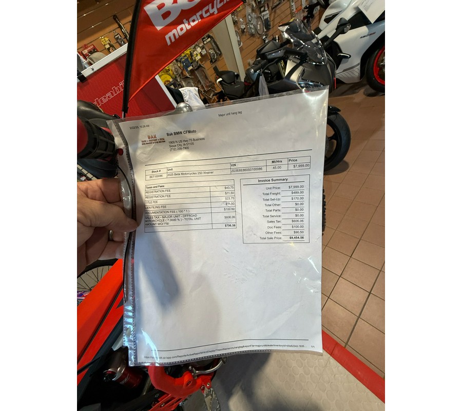 2025 Beta Motorcycles 250 Xtrainer