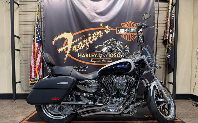 2014 Harley-Davidson® SuperLow® 1200T B WHT/MDNTE PRL W/ PINSTRIP