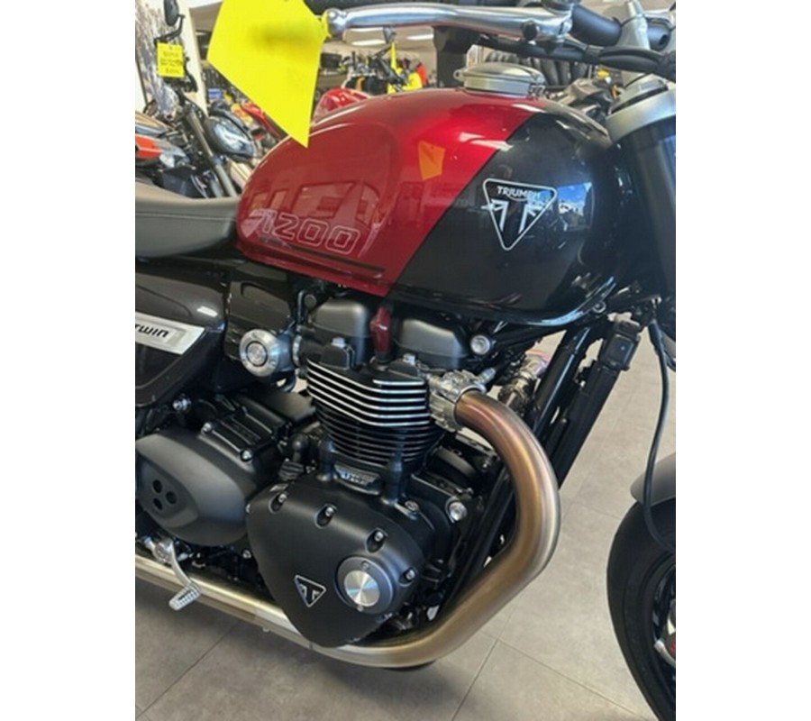 2024 Triumph Speed Twin 1200 Carnival Red/Storm Grey