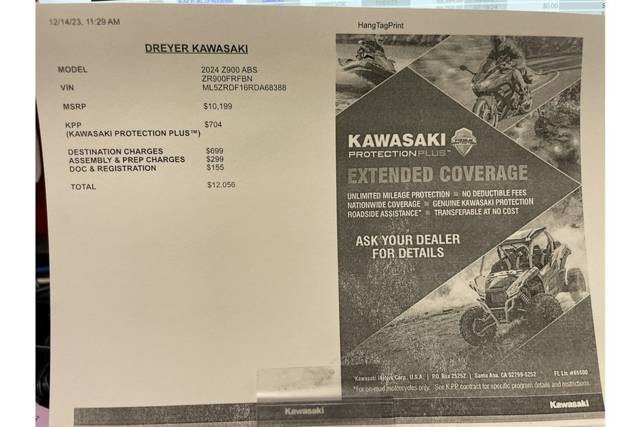 2024 Kawasaki Z900 ABS