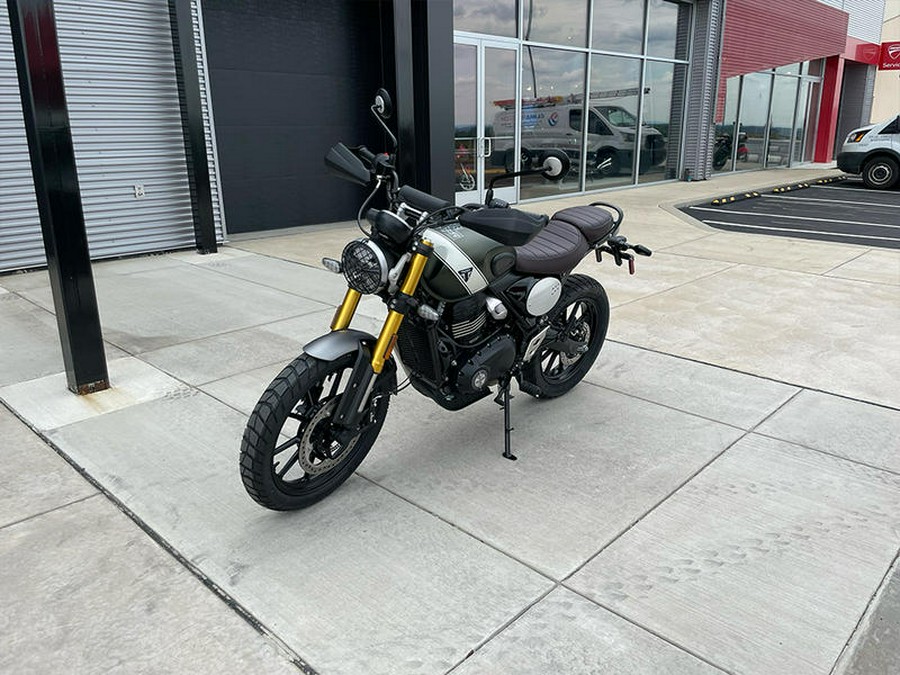 2024 Triumph Scrambler 400 X Matte Khaki Green / Fusion White