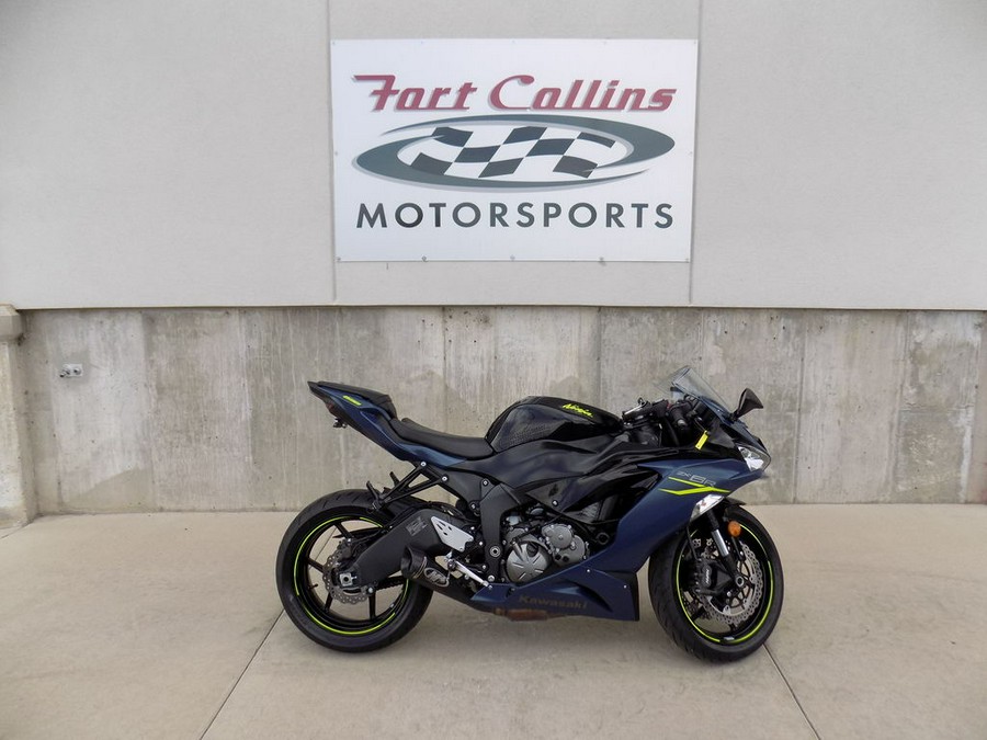 2023 Kawasaki Ninja® ZX™-6R Metallic Matte Graphenesteel Gray/Diablo Black
