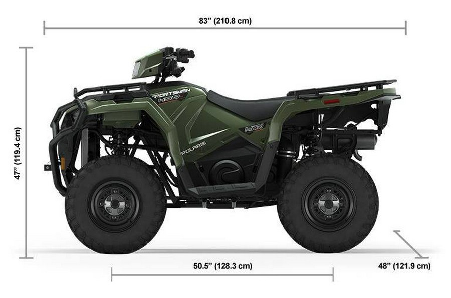 2022 SPORTSMAN 450 H.O. UTILITY SAGE GREEN WITH PLOW - Polaris