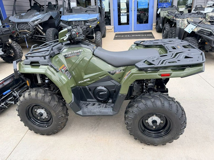 2022 SPORTSMAN 450 H.O. UTILITY SAGE GREEN WITH PLOW - Polaris