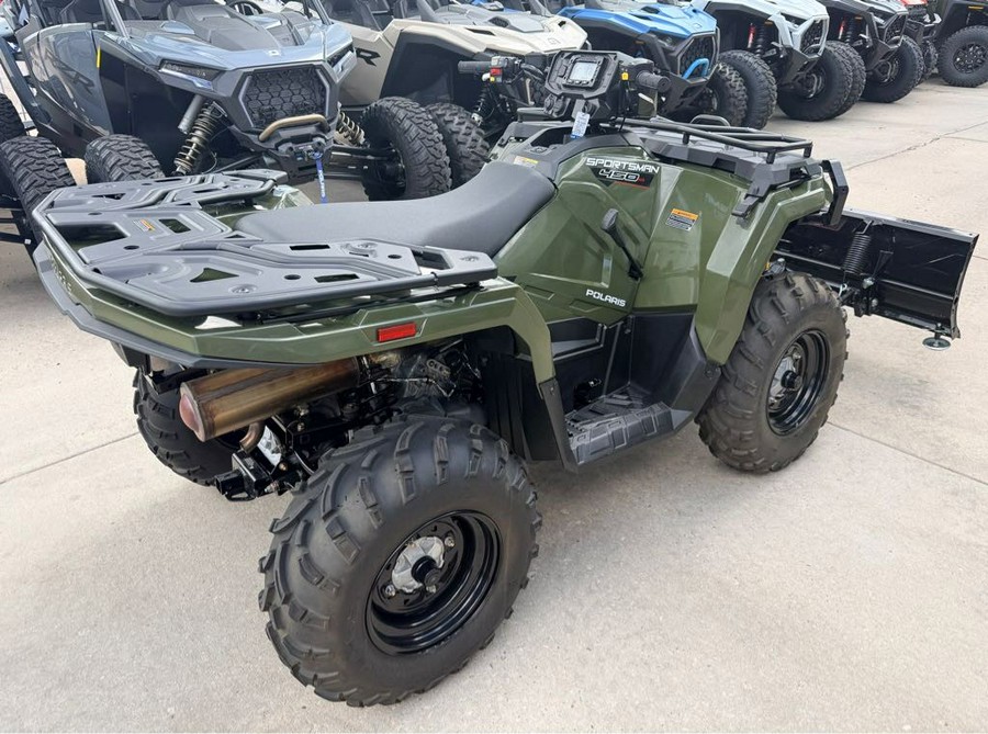 2022 SPORTSMAN 450 H.O. UTILITY SAGE GREEN WITH PLOW - Polaris
