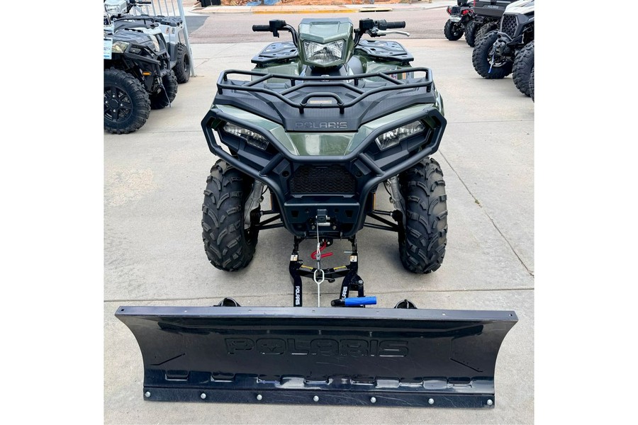 2022 SPORTSMAN 450 H.O. UTILITY SAGE GREEN WITH PLOW - Polaris
