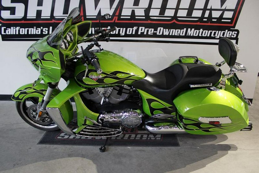 2013 Victory Motorcycles® Cross Country® Anti-Freeze Green with Black Flame