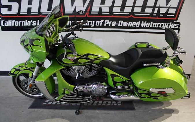 2013 Victory Motorcycles® Cross Country® Anti-Freeze Green with Black Flame