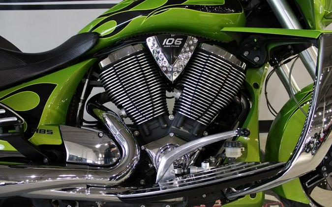 2013 Victory Motorcycles® Cross Country® Anti-Freeze Green with Black Flame