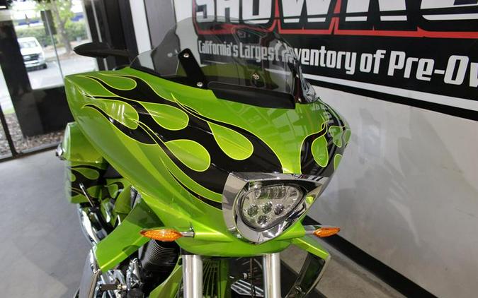 2013 Victory Motorcycles® Cross Country® Anti-Freeze Green with Black Flame