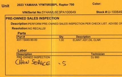 2023 Yamaha Raptor 700