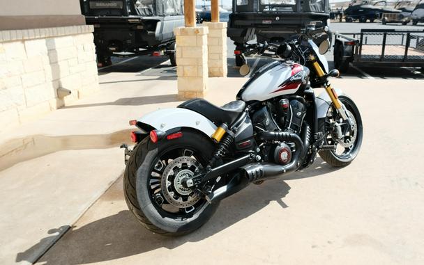 2025 INDIAN MOTORCYCLE 101 SCOUT WHITE MTLC WGRFX TEC 49ST BASE