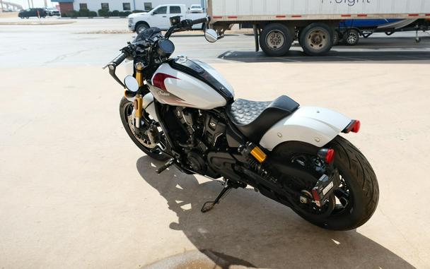 2025 INDIAN MOTORCYCLE 101 SCOUT WHITE MTLC WGRFX TEC 49ST BASE