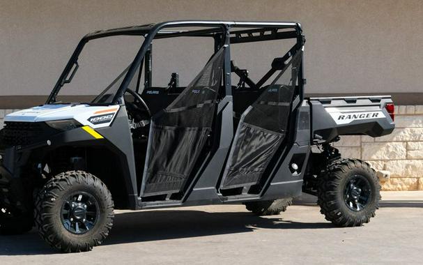 New 2025 POLARIS RANGER CREW 1000 PREMIUM WHITE LIGHTNING