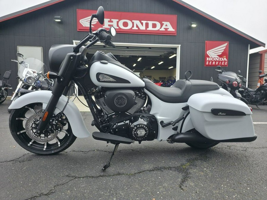 2026 Indian Springfield Dark Horse Ghost White Metallic Smo