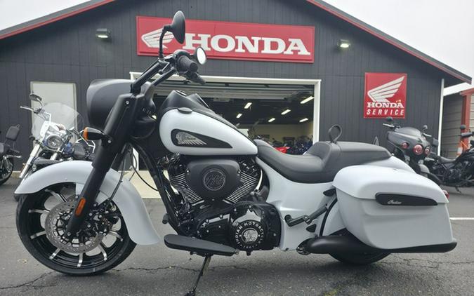2026 Indian Springfield Dark Horse Ghost White Metallic Smo