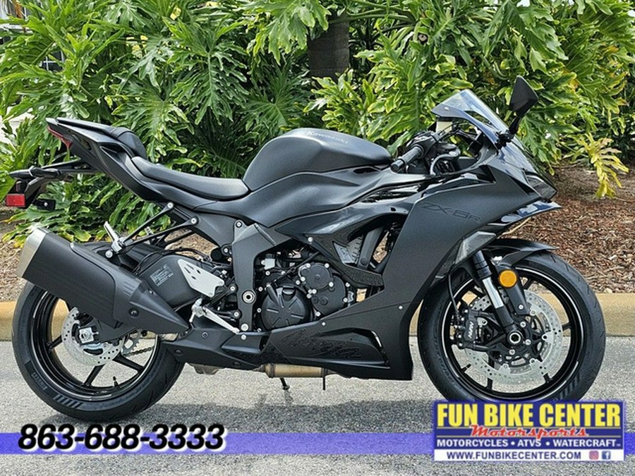 2024 Kawasaki Ninja ZX-6R ABS Metallic Flat Spark Black/Ebony ABS KRT Edition