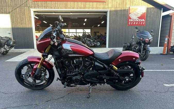 2025 Indian 101 Scout Sunset Red Metallic With Graphics
