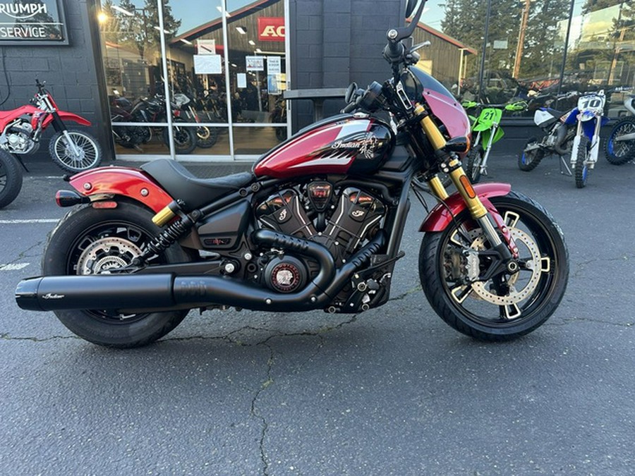 2025 Indian 101 Scout Sunset Red Metallic With Graphics